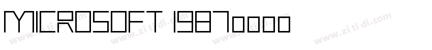 Microsoft 1987字体转换